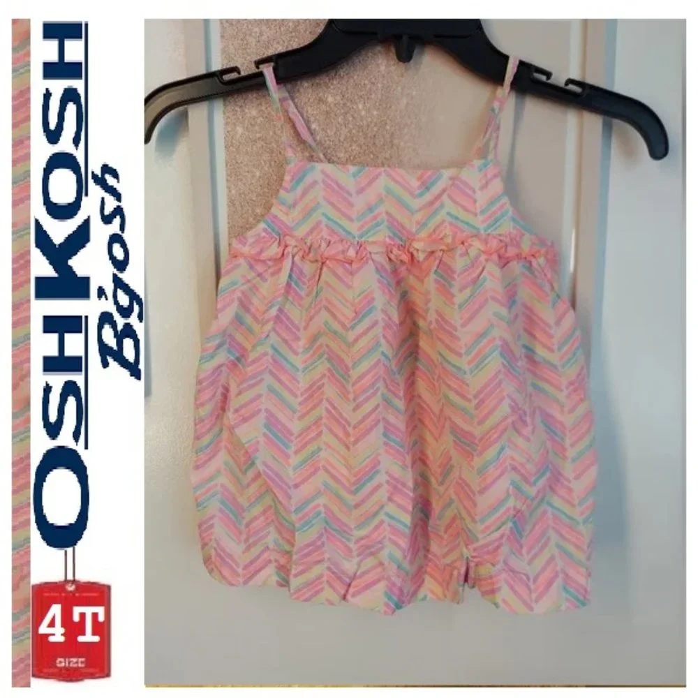 🎁 10/$25-Osh Kosh 4T bright pink lightweight dress